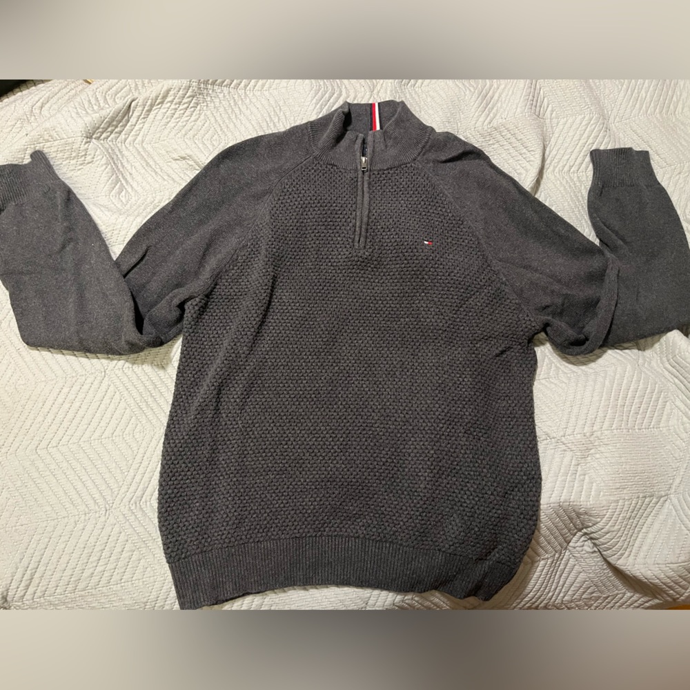 Tommy Hilfiger Men’s 3/4 Zip Sweater - L